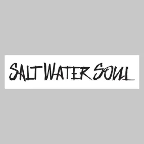 SALTWATERSOUL Black Letter 8" x 2"  Decal