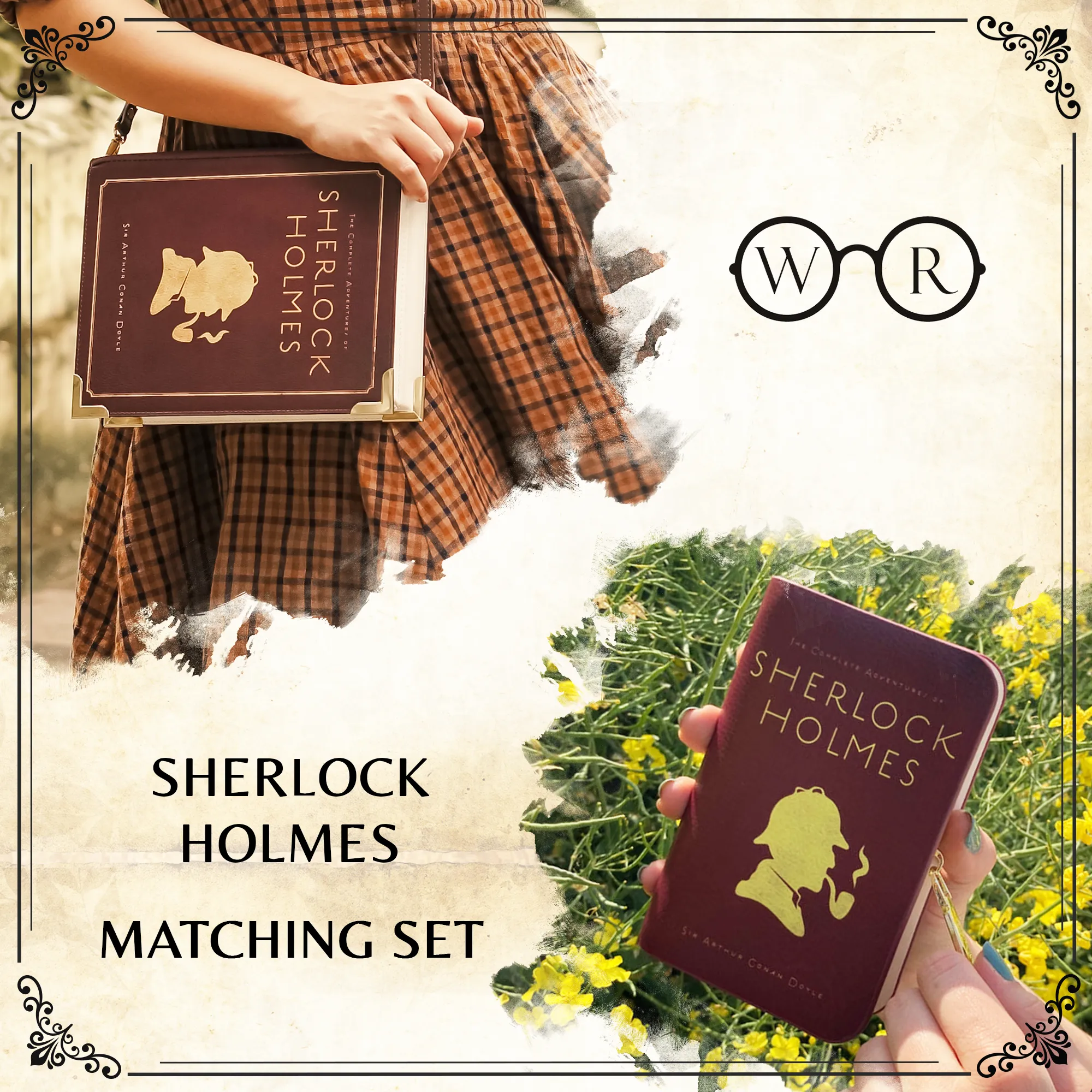 Sherlock Holmes Literary Bundle - Book Bag and Wallet Set