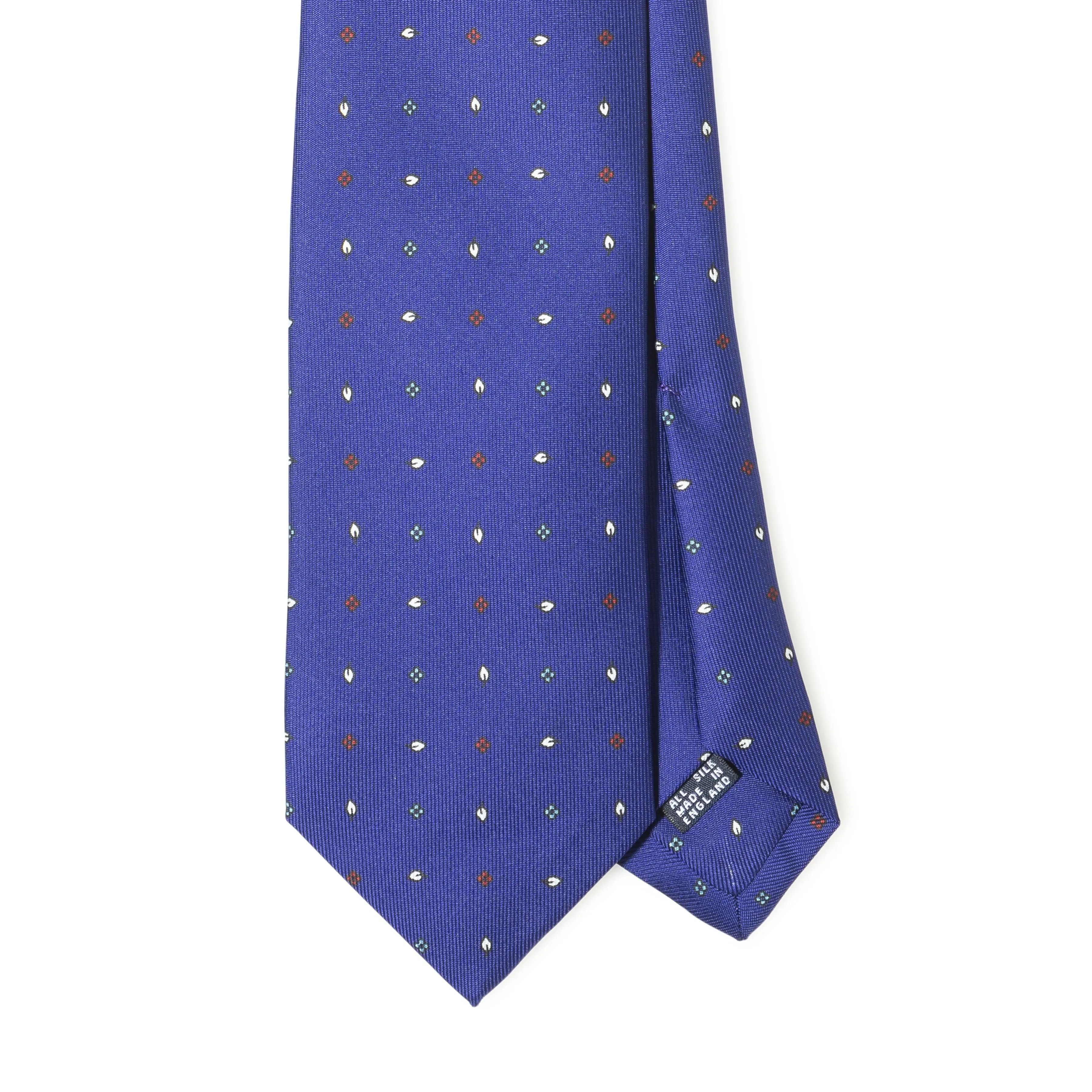 Silk Foulard Print Self-tip Tie