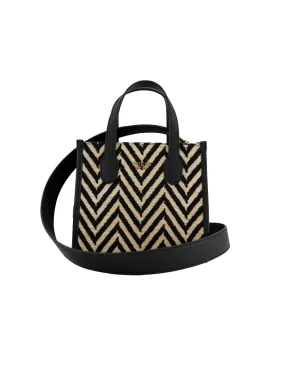 Silvana Mini 2 Compartment Tote - Black