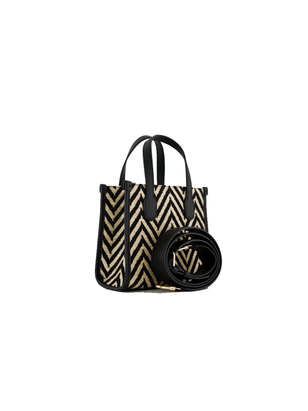 Silvana Mini 2 Compartment Tote - Black