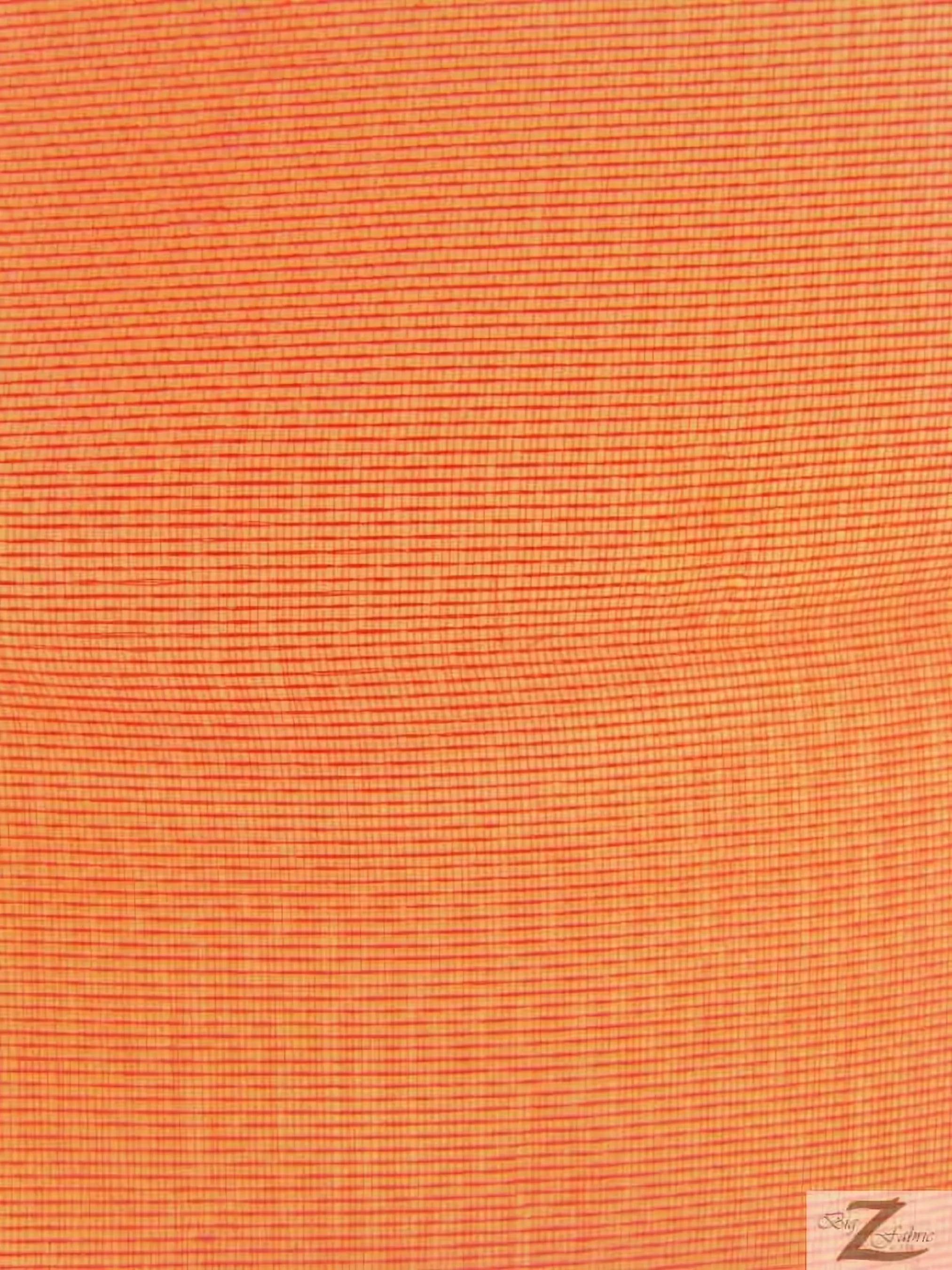 Solid Crystal Organza Fabric - 50 Yard Bolt - Orange