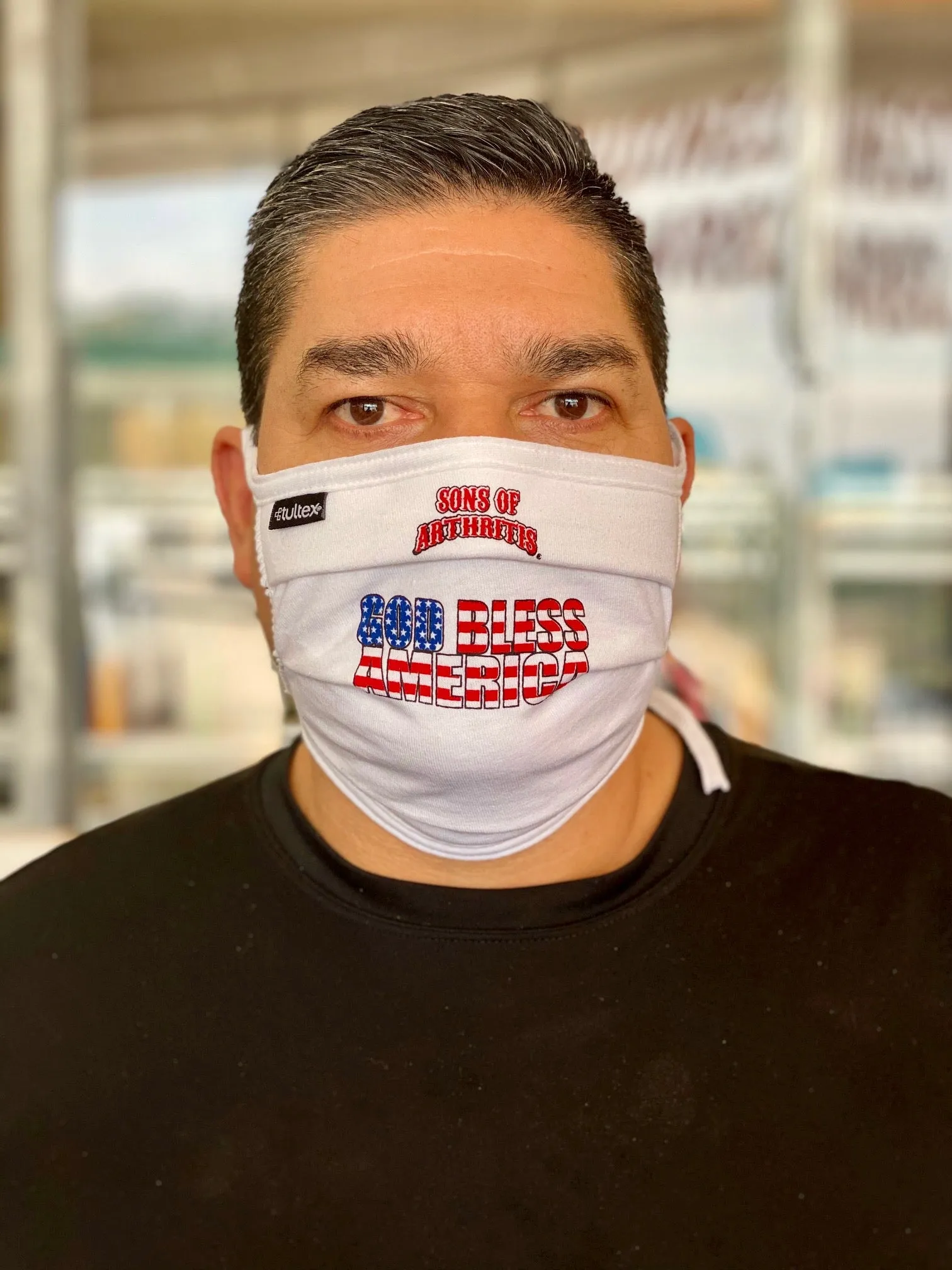 Sons of Arthritis "GOD BLESS AMERICA" Washable Double Layer Adjustable Cotton Face Mask