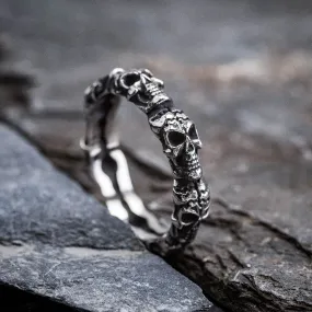 Stainless Steel Vanquished Foes Skull Ring