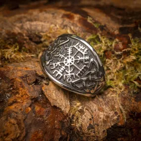 Stainless Steel Vegvisir and Celtic Knot Ring