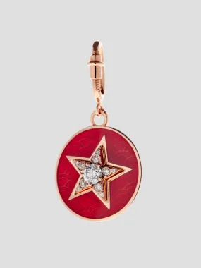 Star Charm in Red & Pink Gold