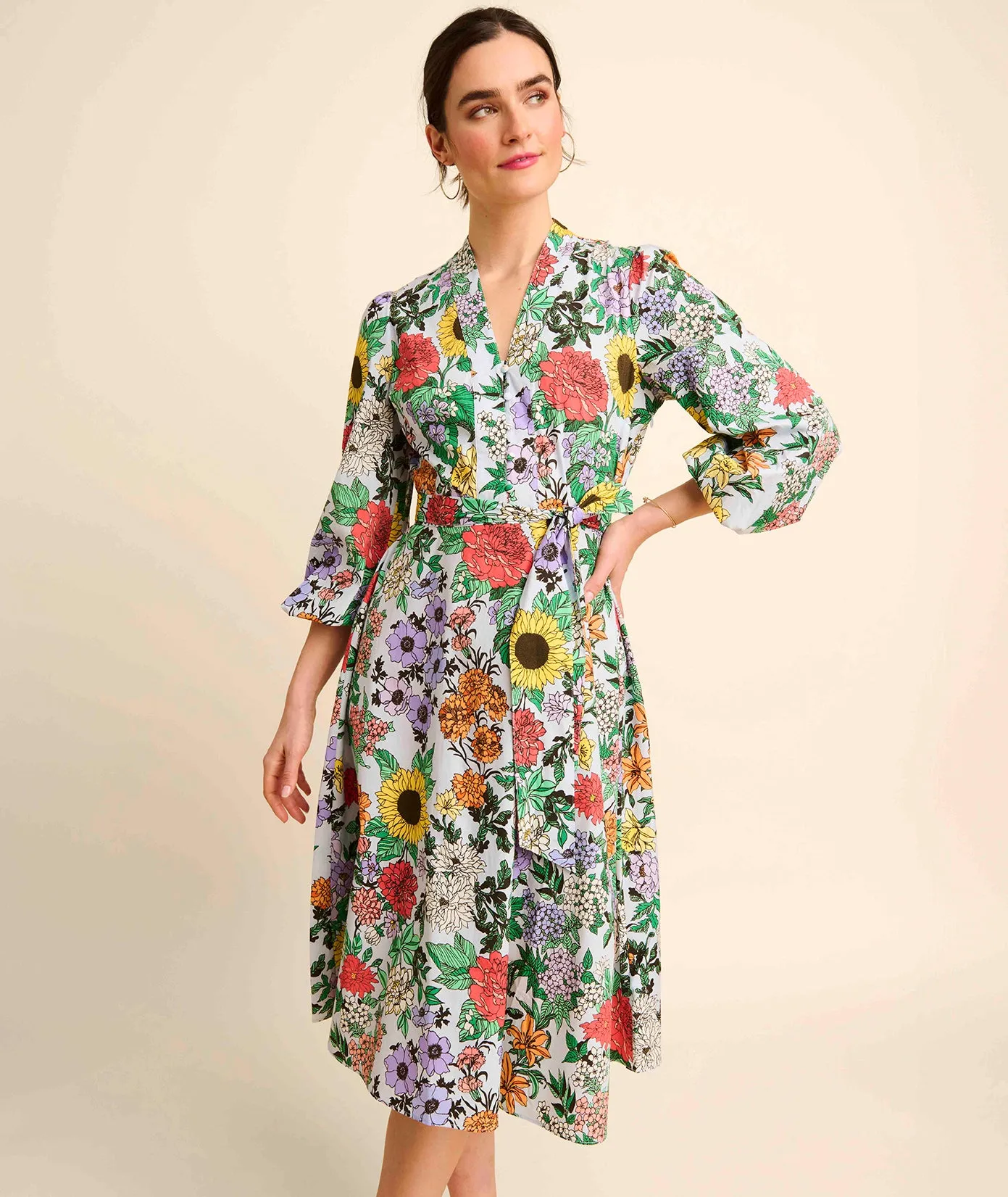 Stretch Cotton Floral Lucia Dress