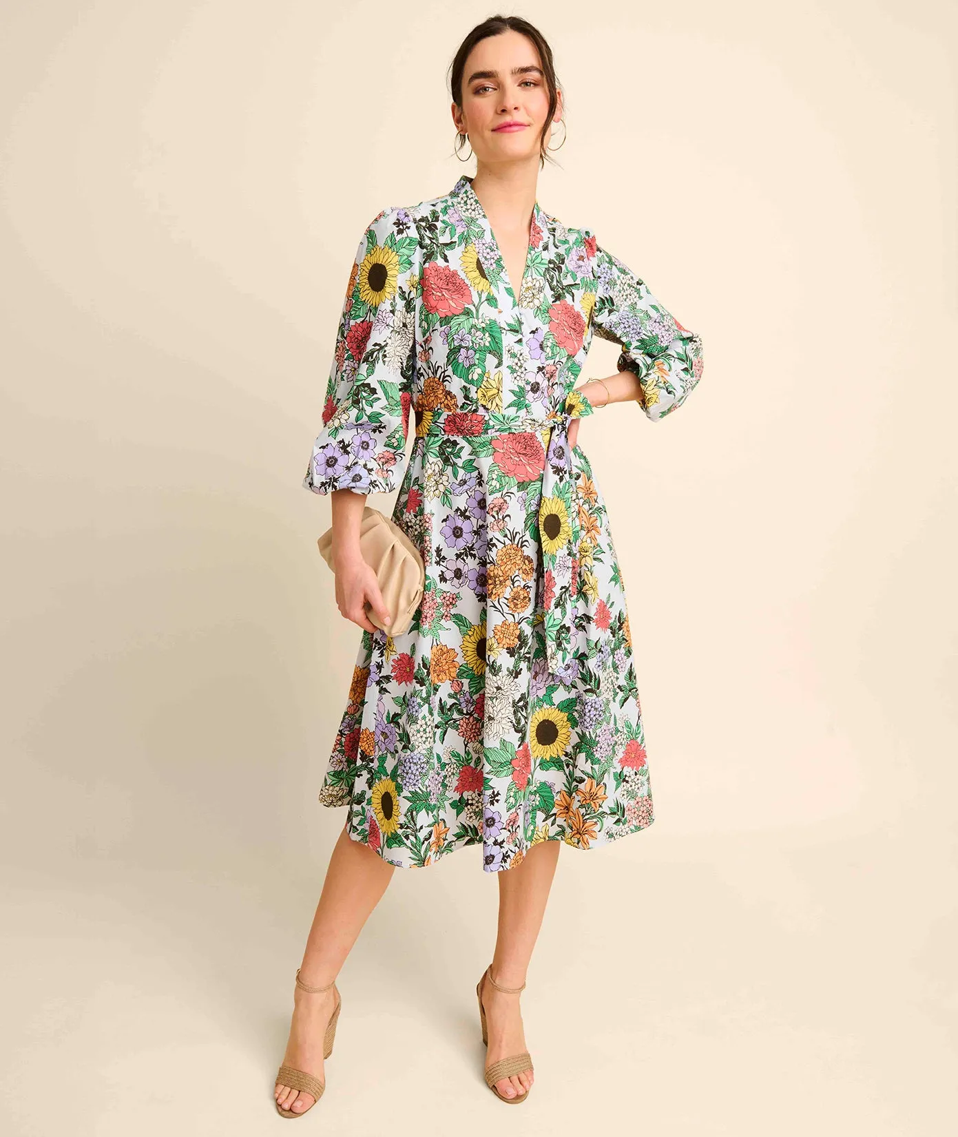 Stretch Cotton Floral Lucia Dress