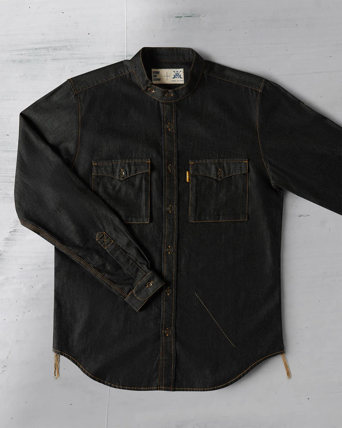 The Band Collar Shirt - Black