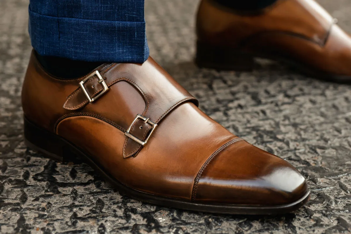 The Burton Double Monk Strap - Brown