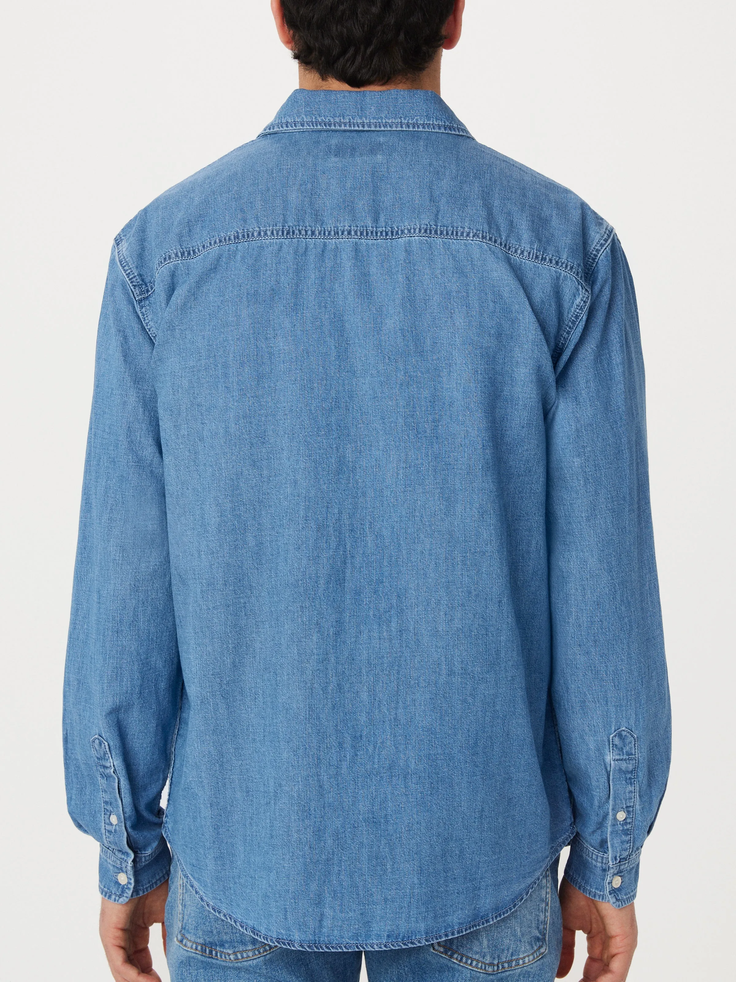 The Hemp Blend Shirt in Washed Blue