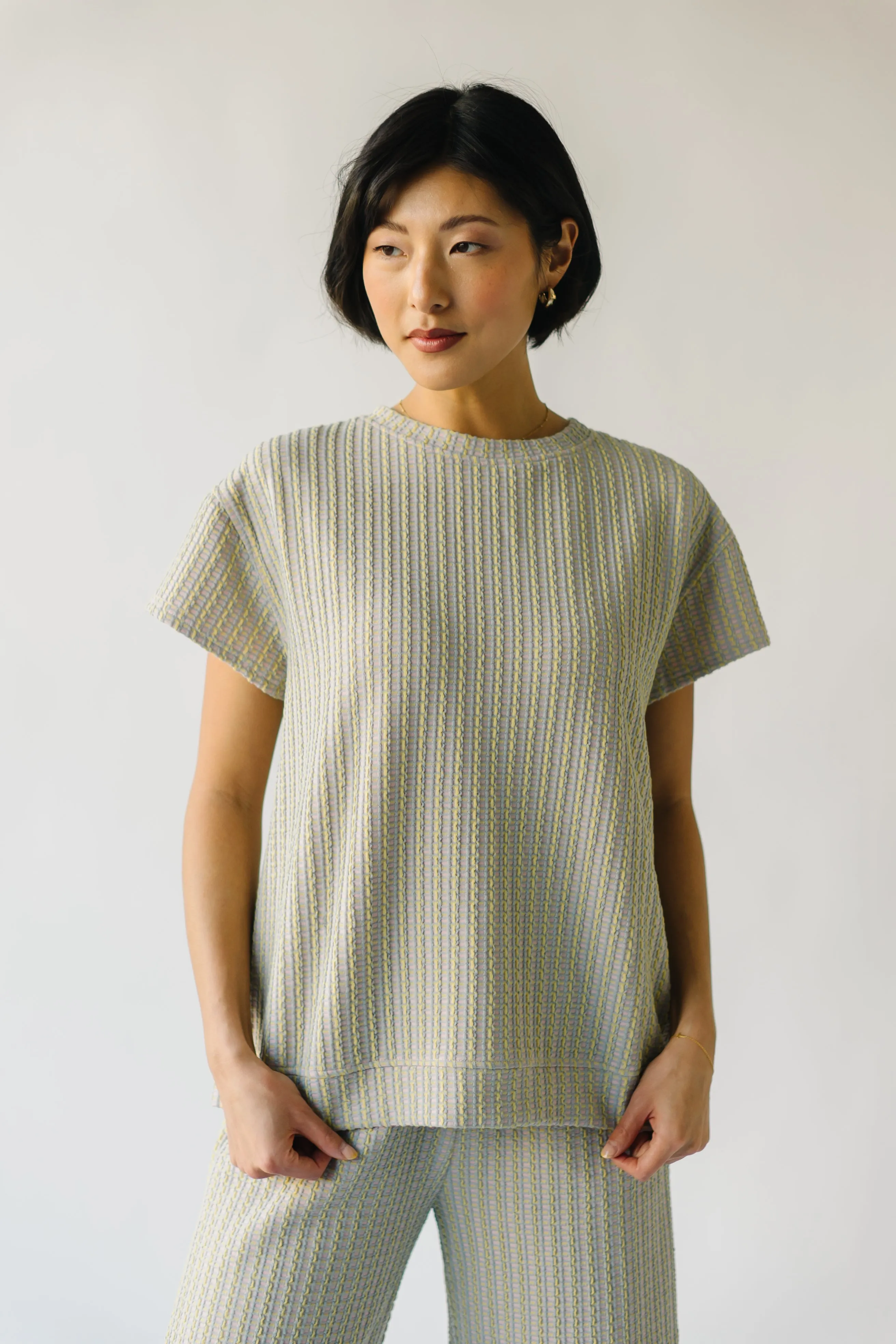 The Lenny Woven Top in Blue