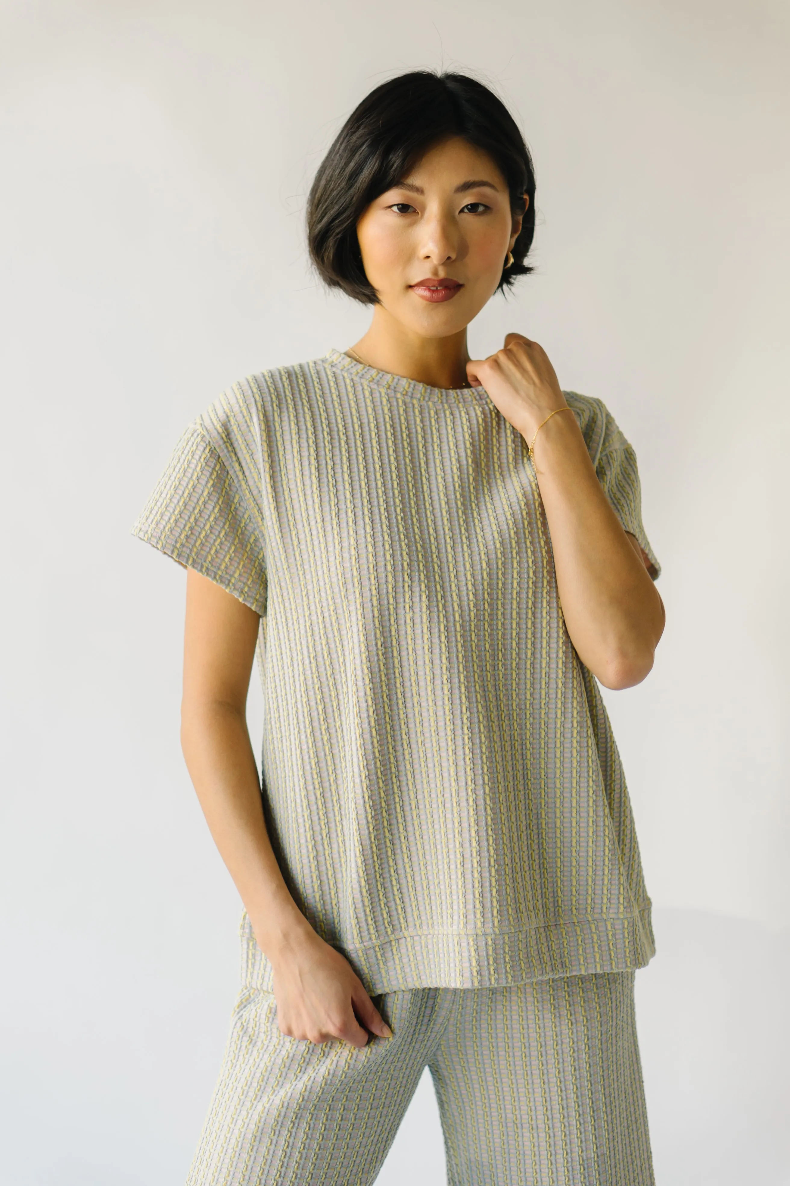 The Lenny Woven Top in Blue