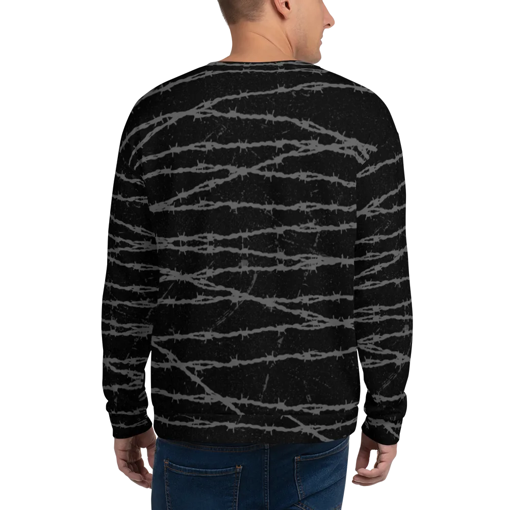 The Walking Dead Barbed Wire Unisex Crew Neck Sweatshirt