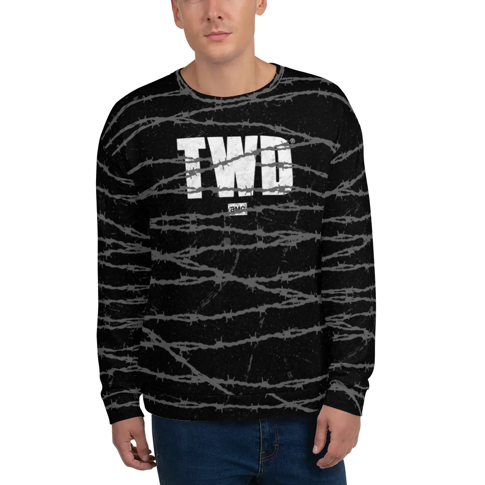 The Walking Dead Barbed Wire Unisex Crew Neck Sweatshirt