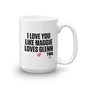 The Walking Dead Maggie Loves Glenn White Mug