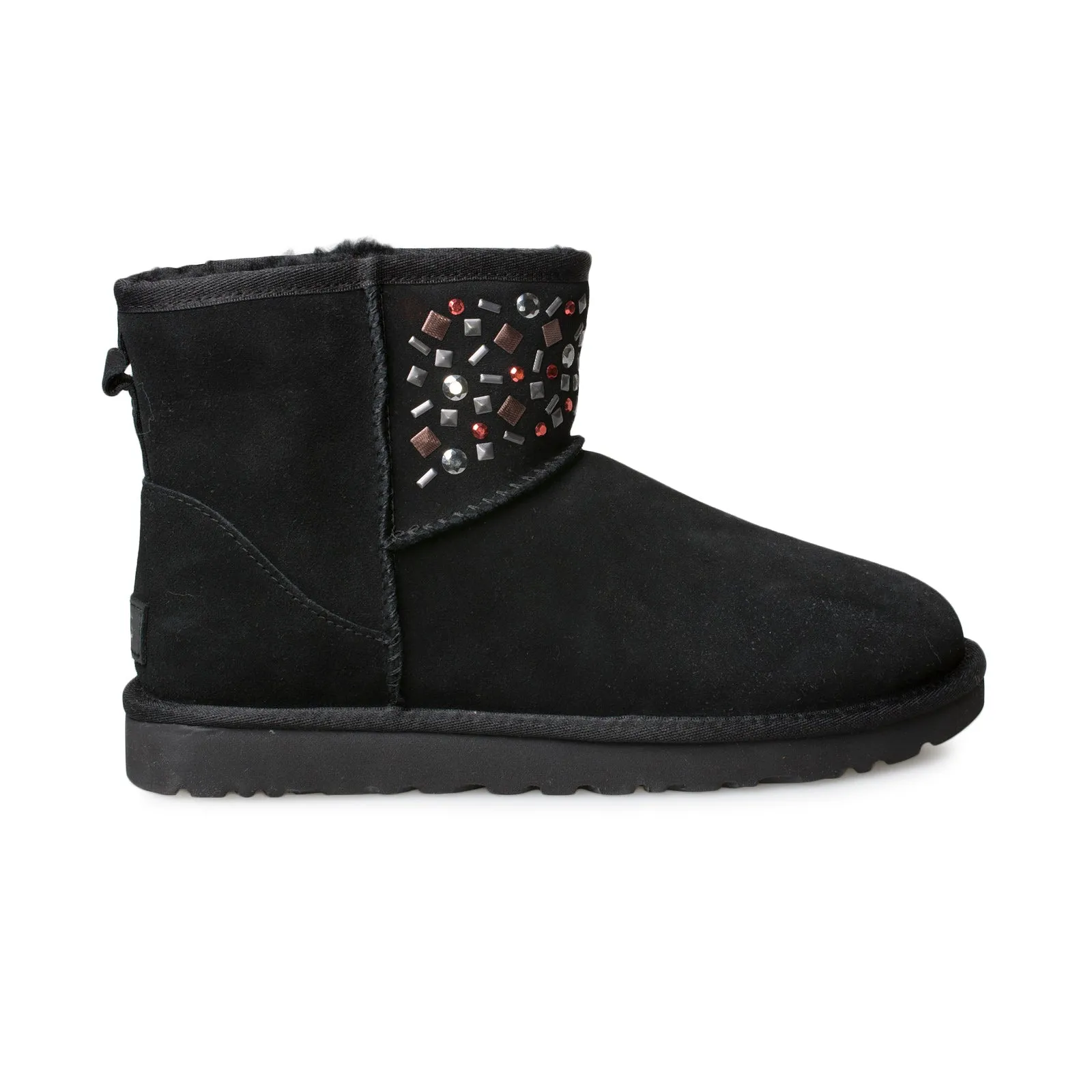 UGG Classic Mini II Stud Black Boots - Women's