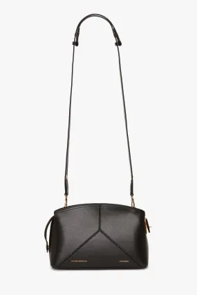 Victoria Crossbody Bag In Black Grained Leather