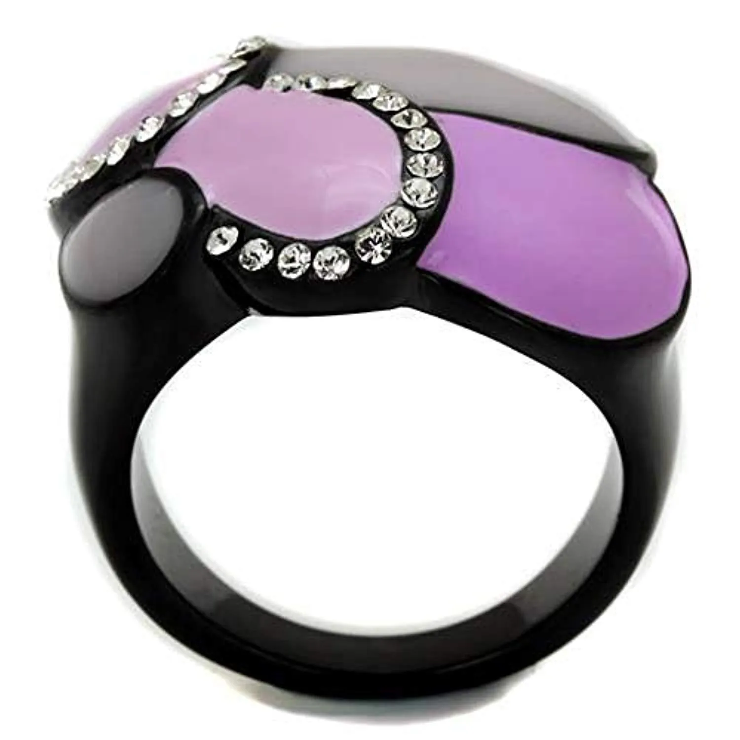 WildKlass Stainless Steel Ring IP Women Top Grade Crystal Clear