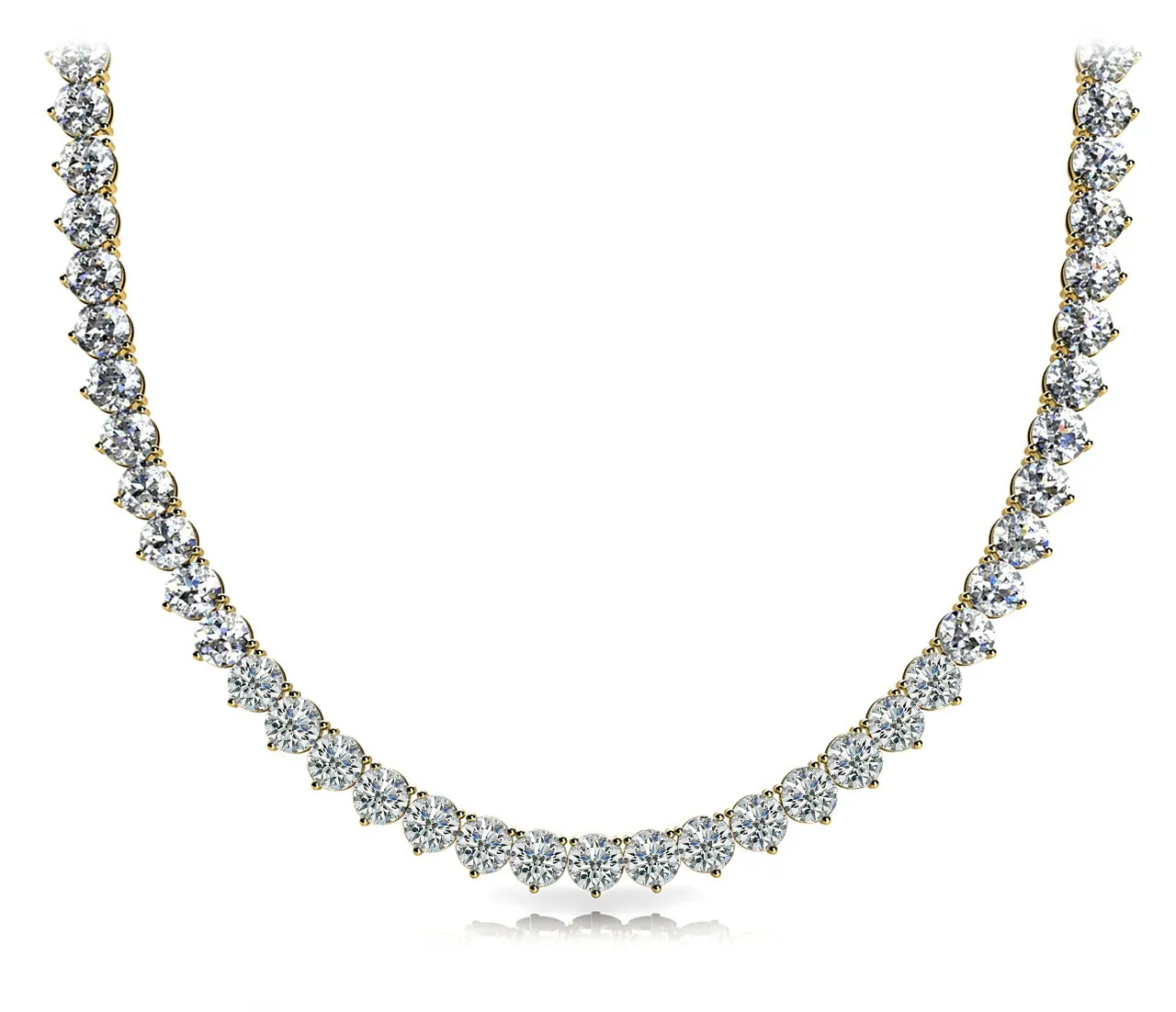 WIND 19 Carat Diamond Rivera Necklace in 14K White Gold 3 prong set  16 pointer H Color I1 Clarity BY MIKE NEKTA