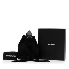 Yves Saint Laurent Anja Bucket Bag Black Canvas