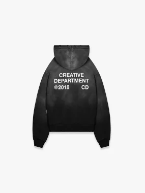 ZIP-HOODIE CREATIVE DEPT - FADED BLACK