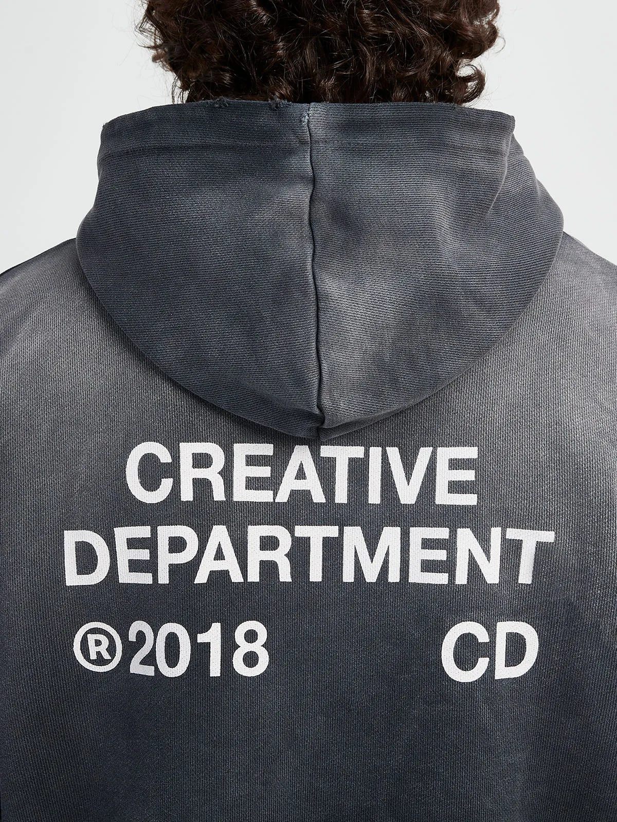 ZIP-HOODIE CREATIVE DEPT - FADED BLACK